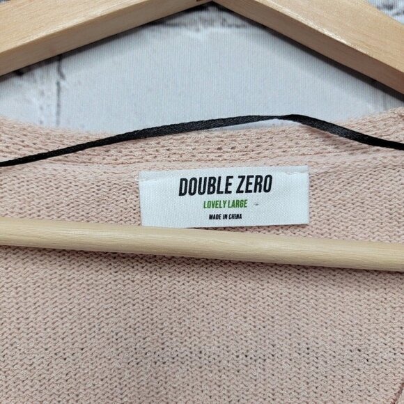 Double Zero Ballerina Pink Cropped Cardigan Sweater Size L - Picture 7 of 12